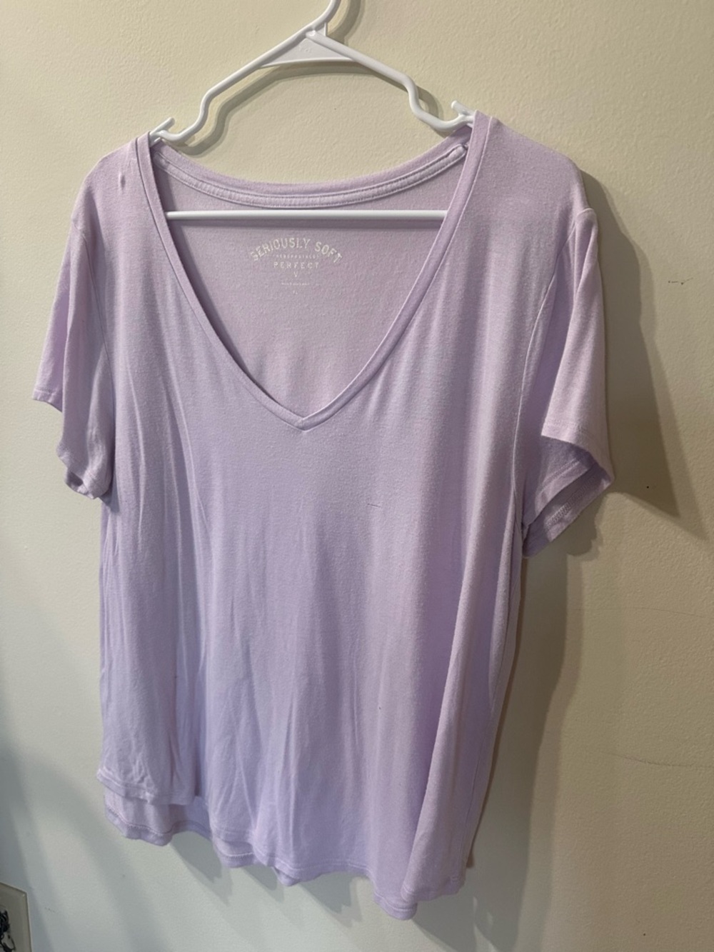 Aeropostale Seriously Soft Perfect V Tee - Lavender